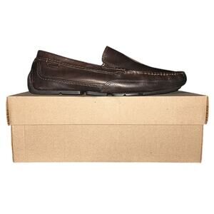 Clarks Ashmont Race Leather Smooth Brown Slip On Loafers Men’s 10